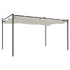 vidaXL Pergola med uttrekkbar tak kremhvit 395x292x230 cm