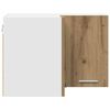 vidaXL Hengende skap med lagring Artisan eik og hvit 57 x 57 x 40 cm