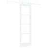 vidaXL Skyved&oslash;r Hvit 61 x 198,5 cm Massivt furutre og glass