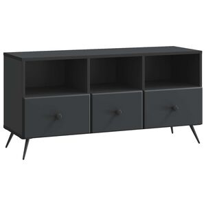 vidaXL TV-skap med skuff Svart 102 x 34,5 x 50 cm Konstruert tre