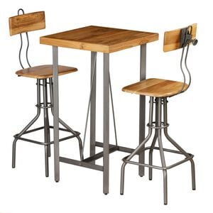 vidaXL Barsett 3 deler gjenvunnet heltre teak