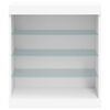 vidaXL Skjenk med LED-lys hvit 60,5x37x67 cm