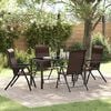 vidaXL Hage Spisegruppe 5 pcs Brun Poly rattan