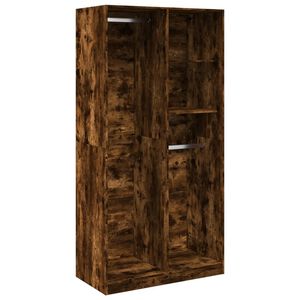 vidaXL Garderobe r&oslash;kt eik 100x50x200 cm konstruert tre