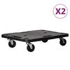 vidaXL Transportvogner 2 stk svart 58x38x12 cm polypropylen