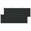 vidaXL Gjerdeplate 6 stk. 1055 x 186,5 cm WPC og Aluminium Svart