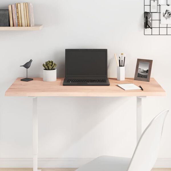 vidaXL Bordplate 100x50x2 cm ubehandlet heltre eik