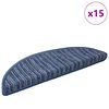 vidaXL Selvlimende trappematter 15 pcs Bl&aring; 56 x 17 x 3 cm