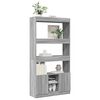 vidaXL Highboard grå sonoma 92x33x180 cm konstruert tre