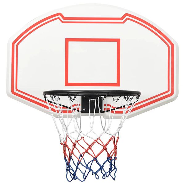 vidaXL Bakplate for basketballkurv hvit 90x60x2 cm polyeten