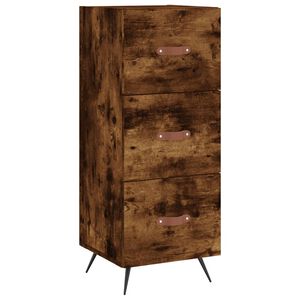 vidaXL Skjenk r&oslash;kt eik 34,5x34x90 cm konstruert tre