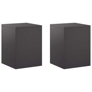 vidaXL Planteholder 2 pcs Svart 30 x 30 x 40 cm St&aring;l
