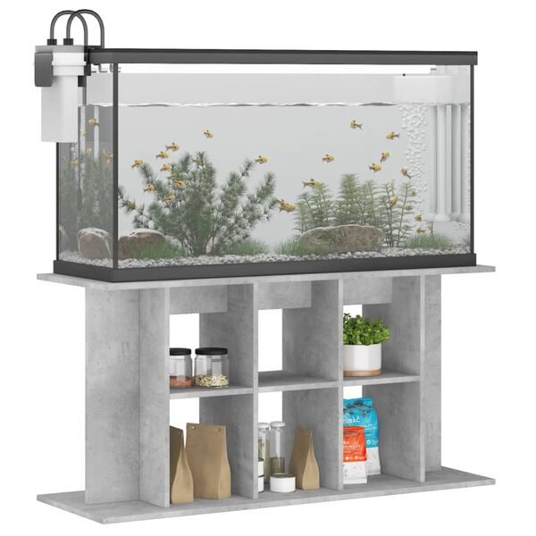 vidaXL Akvariestativ betong grå 120x40x60 cm konstruert tre