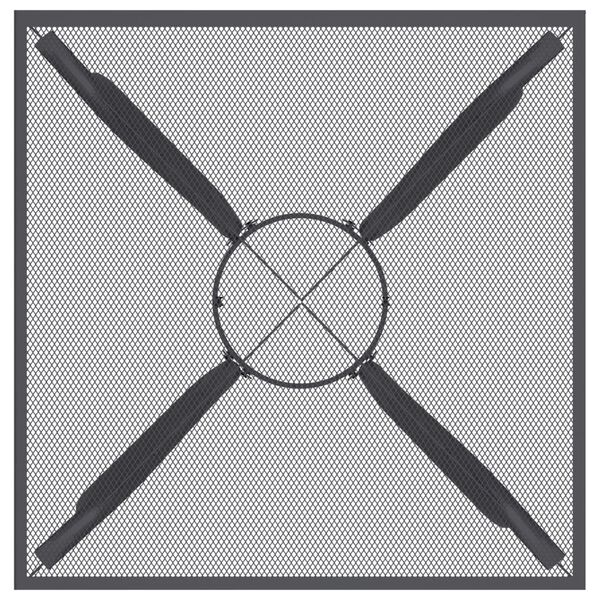 vidaXL Hagebord antrasitt 50x50x72 cm stål netting