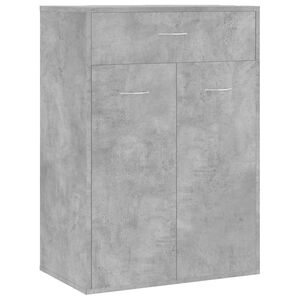 vidaXL Skoskap betonggr&aring; 60x35x84 cm konstruert tre