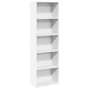 vidaXL Bokhylle hvit 60x30x189 cm konstruert tre