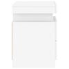 vidaXL Nattbord med LED hvit 35x39x55 cm