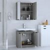 vidaXL Baderomsskapsett 2 deler gr&aring; sonoma konstruert tre