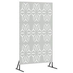 vidaXL Personvernsvegg 100 x 50 x 180 cm Galvanisert st&aring;l S&oslash;lv