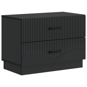 vidaXL Nattbordskap med skuff Svart 62 x 34,5 x 44,5 cm Konstruert tre