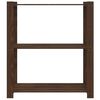vidaXL Oppbevaringshylle 3 etasjer brun 80x38x90 cm heltre furu