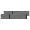 vidaXL Gjerdeplate 6 pcs WPC og Aluminium Gr&aring;