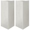 vidaXL Plantekasser 2 stk trekantet 40x34,5x75 cm rustfritt st&aring;l