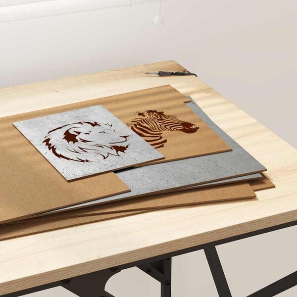 vidaXL Dekorpaneler 50 pcs Betonggr&aring; 30 x 42 x 0.27 cm Konstruert tre