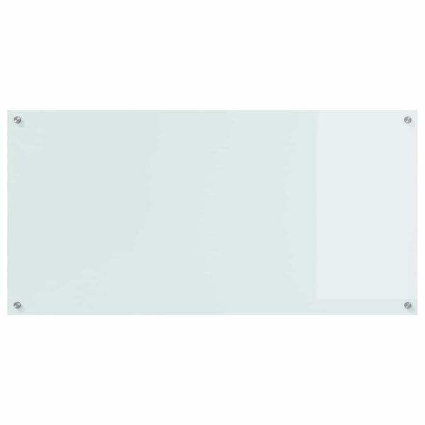 vidaXL Kj&oslash;kkenbakplate Hvit 120 x 60 cm herdet glass