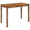 vidaXL Hage middagsbord Naturlig 108,5 x 55 x 75 cm Solid akasietre