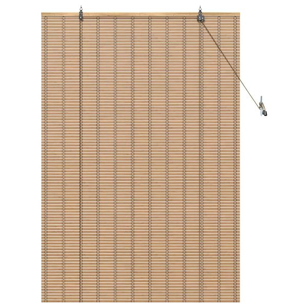 vidaXL Rullegardin med gardiner Natur 100 x 160 cm Bambus