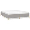 vidaXL Sengeramme uten madrass lysegr&aring; 180x200cm Super King stoff