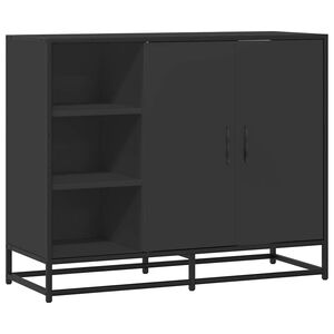 vidaXL Skjenk svart 92x35x76 cm konstruert tre