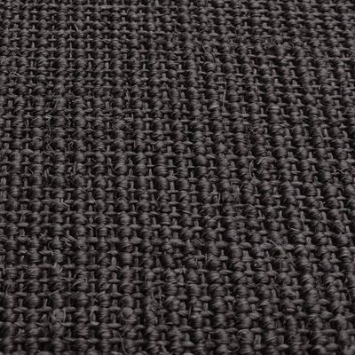 vidaXL Teppe naturlig sisal 66x350 cm svart