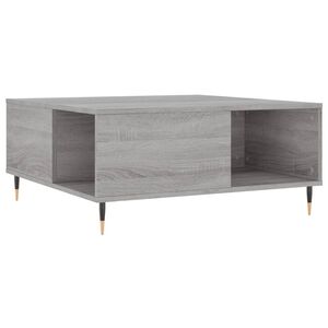 vidaXL Salongbord gr&aring; sonoma 80x80x36,5 cm konstruert tre