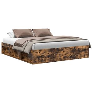 vidaXL Sengeramme r&oslash;kt eik 200x200 cm