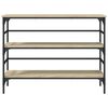 vidaXL Konsollbord sonoma eik 100x32x75 cm konstruert tre