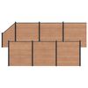 vidaXL Gjerdesett 7 stk. 1138 x 186 cm WPC og Aluminium Brun