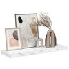 vidaXL Vegghylle Hvit marmor 90 x 23,5 x 4 cm Konstruert tre