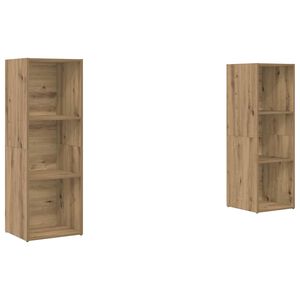 vidaXL TV-benksett 2 pcs Artisan Eik 107 x 35 x 37 cm Konstruert tre