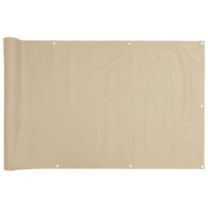 vidaXL Balkongskjerm Oxfordstoff 75x400 cm Beige
