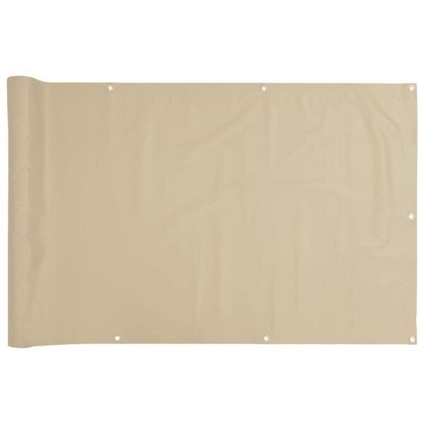 vidaXL Balkongskjerm Oxfordstoff 75x400 cm Beige