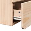vidaXL Nattbord med skuff 2 pcs Naturlig 39 x 34 x 33 cm Heltre furu