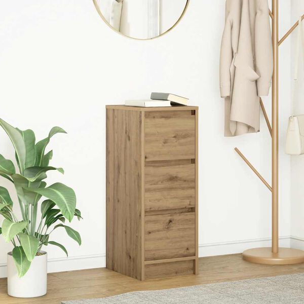 vidaXL Skjenk artisan eik 29,5x34x76 cm konstruert tre