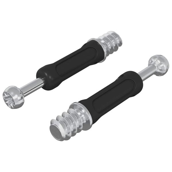 vidaXL Kam-lock skrue 2 pcs S&oslash;lv og svart M6 x 40 mm Metall