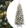 vidaXL Kunstig juletre Hvit 210 cm PVC og plast og st&aring;l og PE