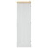 vidaXL Garderobeskap meksikansk corona-stil furu 2 d&oslash;rer hvit