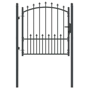 vidaXL Gjerdeport med spisser EMMEN 104 x 97 cm L&aring;sbar