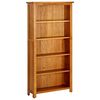 vidaXL Bokhylle 5 etasjer 70x22x140 cm heltre eik