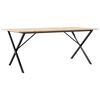 vidaXL Spisebord X-ramme 180x90x75 cm heltre furu og st&aring;l